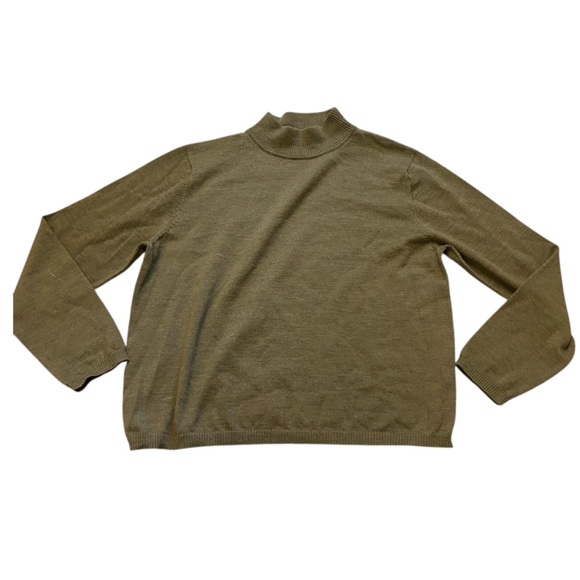 Pendleton 100% Merino Wool Mock Neck Sweater Sz XL Green - Picture 1 of 3
